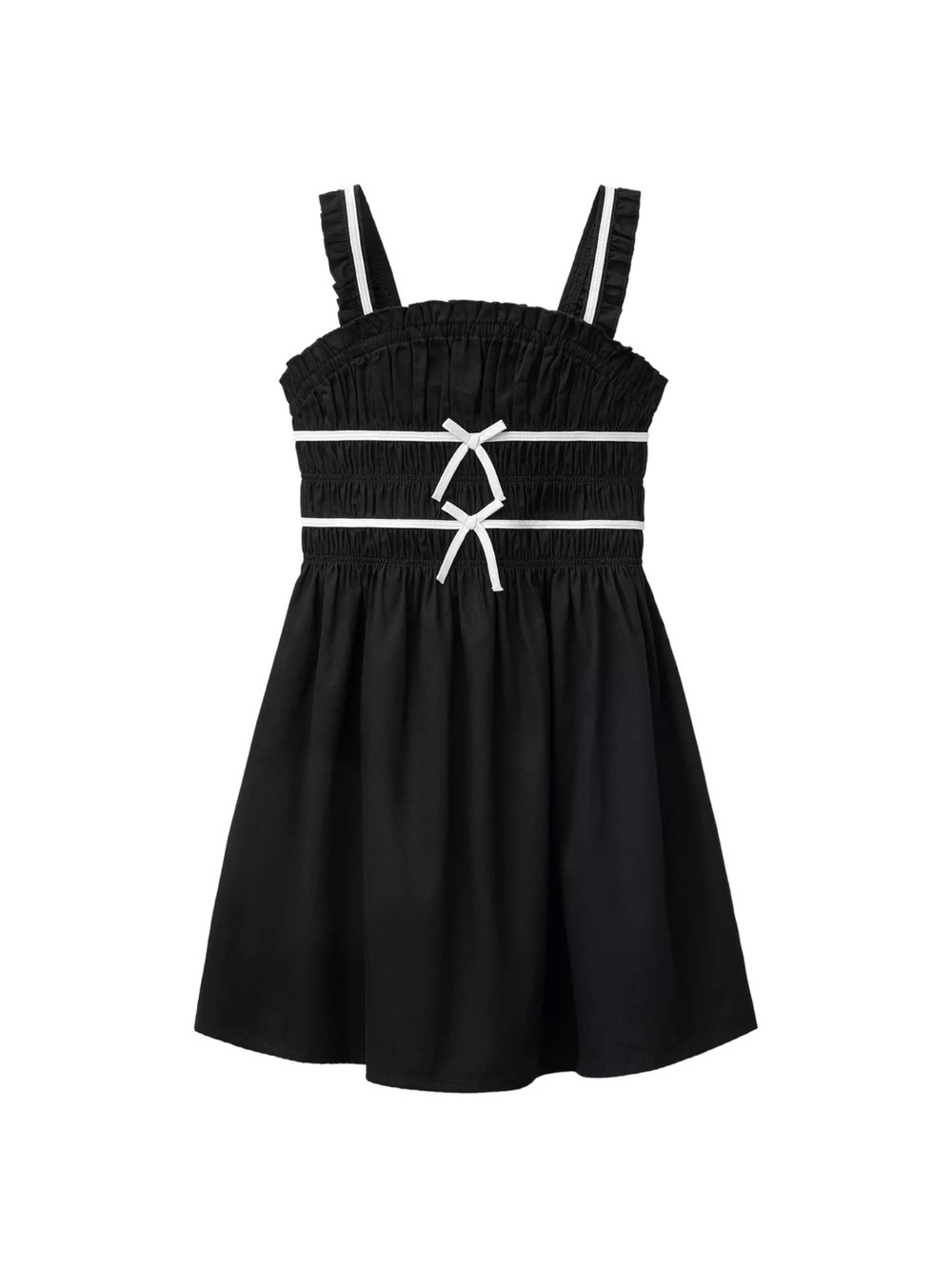 Zara Contrast Piping Bow Dress - Picture 1 of 3